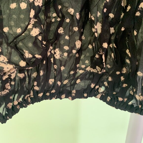 Isabel Marant Blouse Sz 36 S Black Embroidered Boho Tunic Holiday Snowflakes - Picture 7 of 15